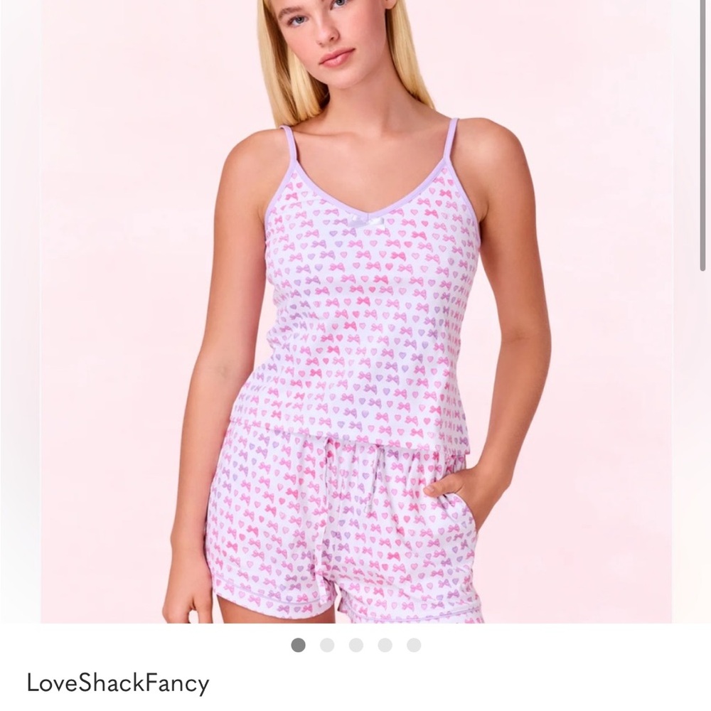 Roller Rabbit xLoveShackFancy Heart Print Pajama Set